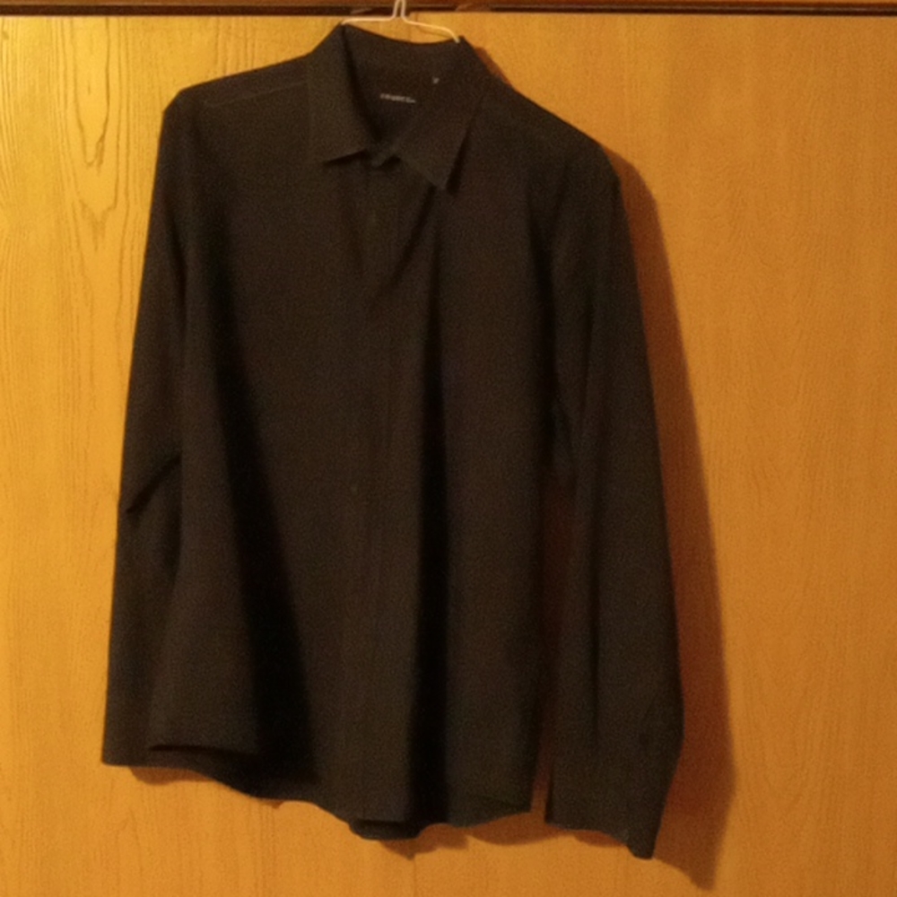 Source Button Down / Up Dress Shirt Black XXL
